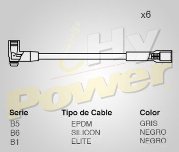 CABLE BUJIA CHEVROLET V6 86-AD